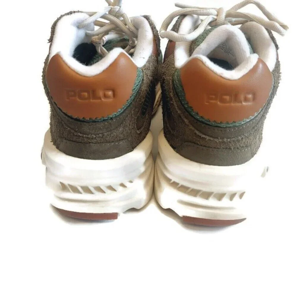 Polo Ralph Lauren Modern Trainer 100 Sneakers Mens Size 7.5 Shoes Green White - Picture 6 of 8